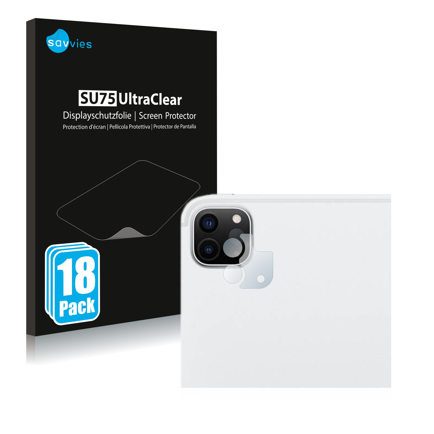 SAVVIES 18x klare Schutzfolie(für Gen.)) 2022 Apple (6. iPad Pro 12.9