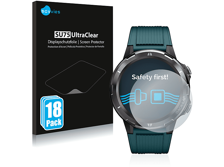 SAVVIES 18x klare Schutzfolie(für Lintelek ID216)