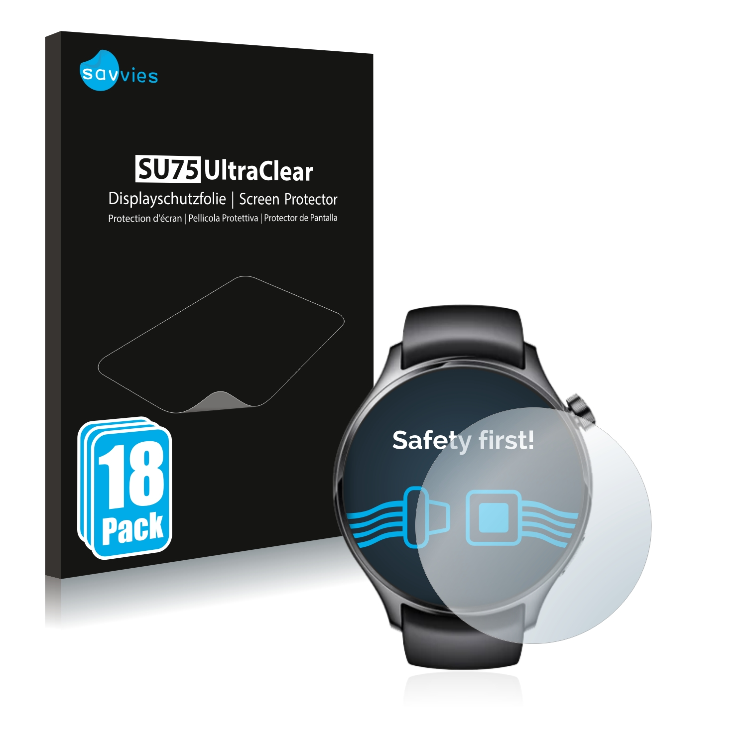 SAVVIES 18x Xiaomi Watch Pro) S1 klare Schutzfolie(für