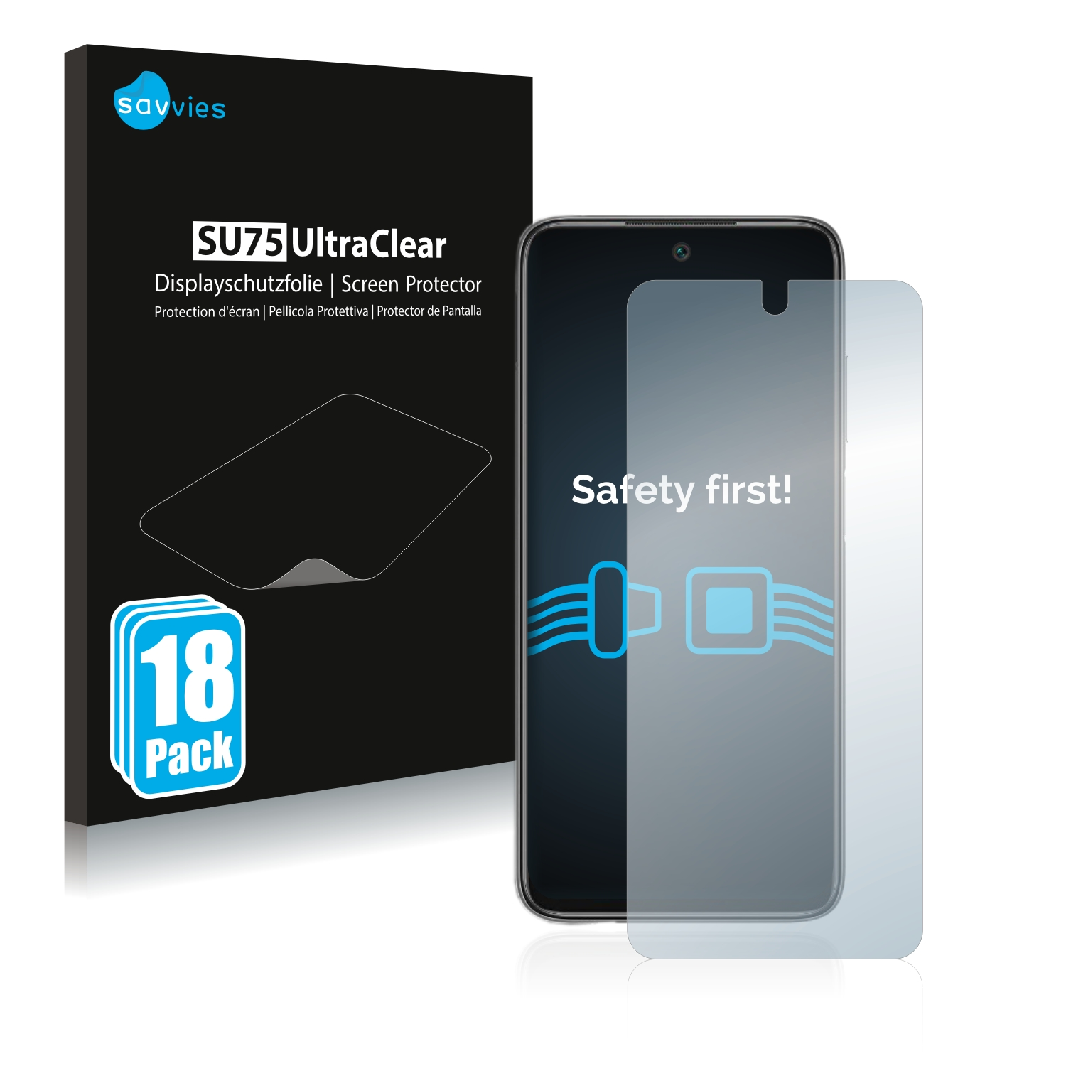 SAVVIES 18x klare Schutzfolie(für Xiaomi (2022)) Prime 10 Redmi