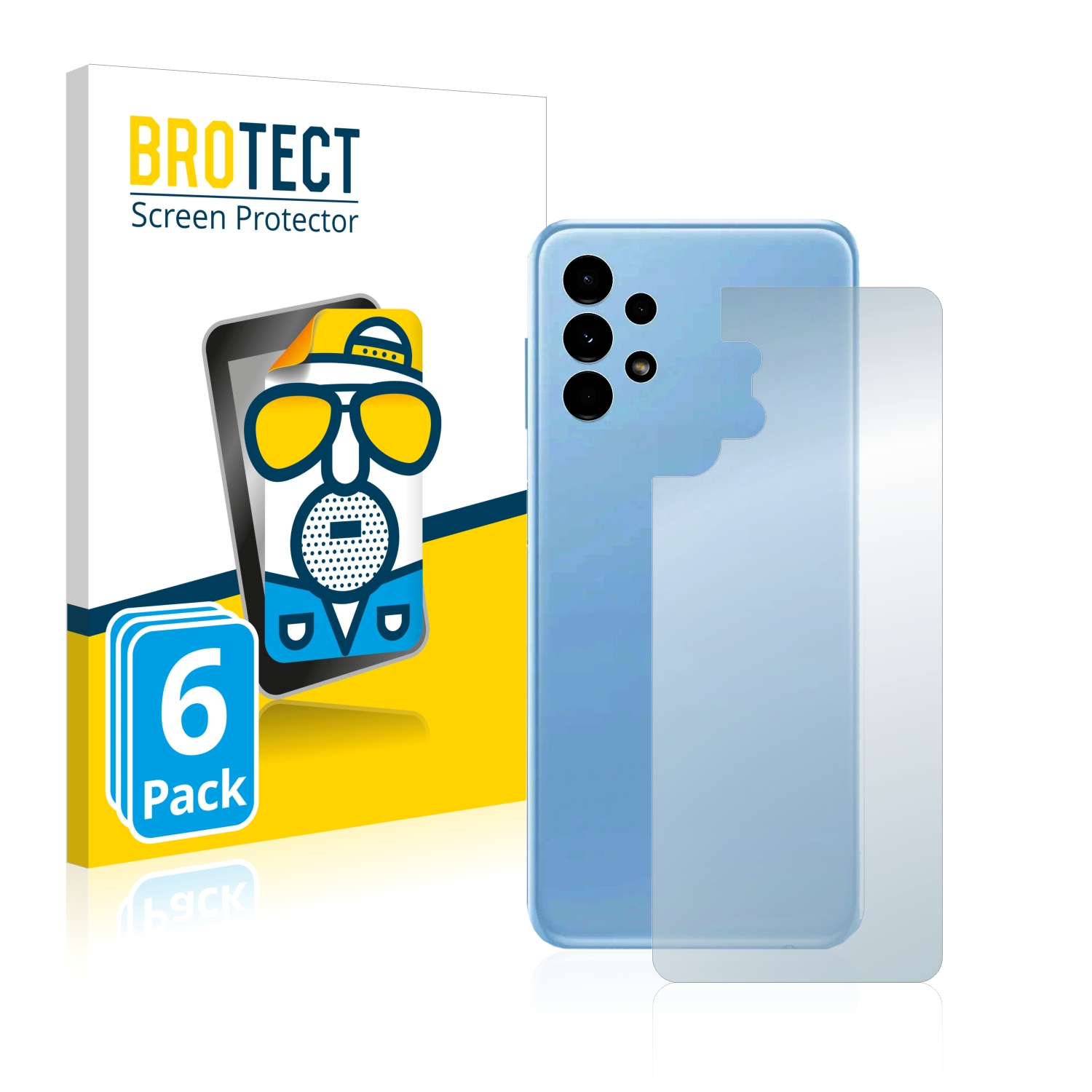 BROTECT 6x matte Galaxy A13 (Rückseite)) Schutzfolie(für Samsung
