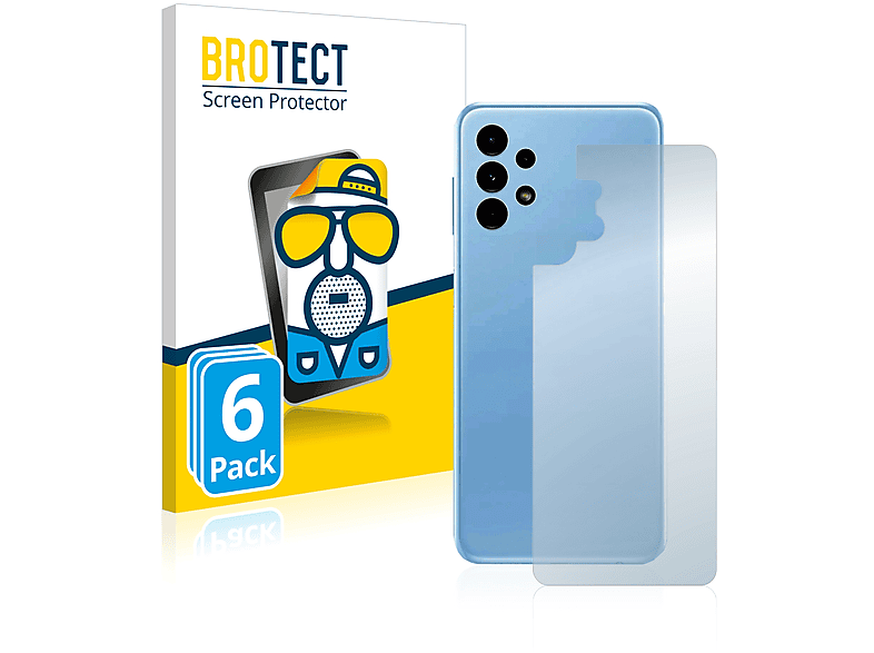BROTECT 6x matte Schutzfolie(für Samsung A13 (Rückseite)) Galaxy