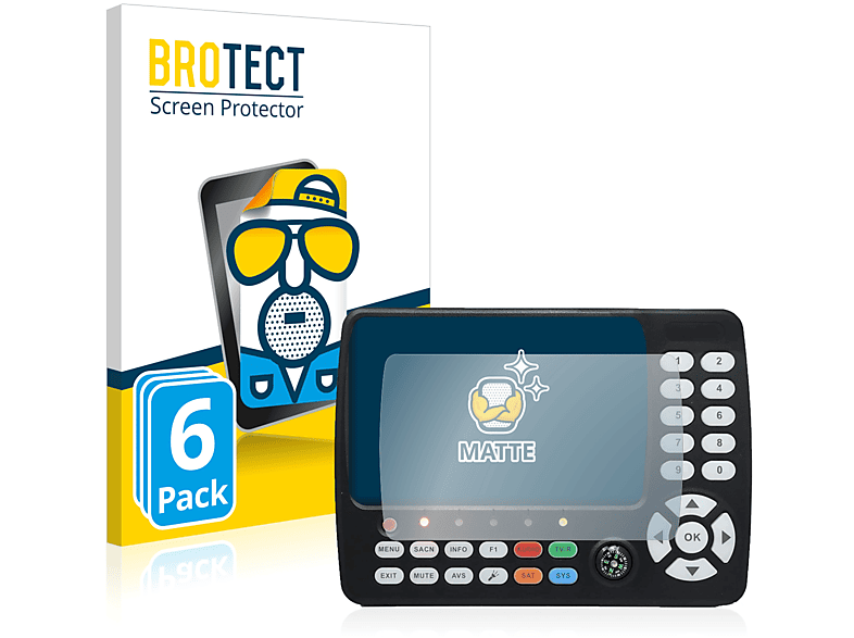 BROTECT 6x matte Schutzfolie(für Satlink ST-5150 DVB-S/S2/T/T2/C)
