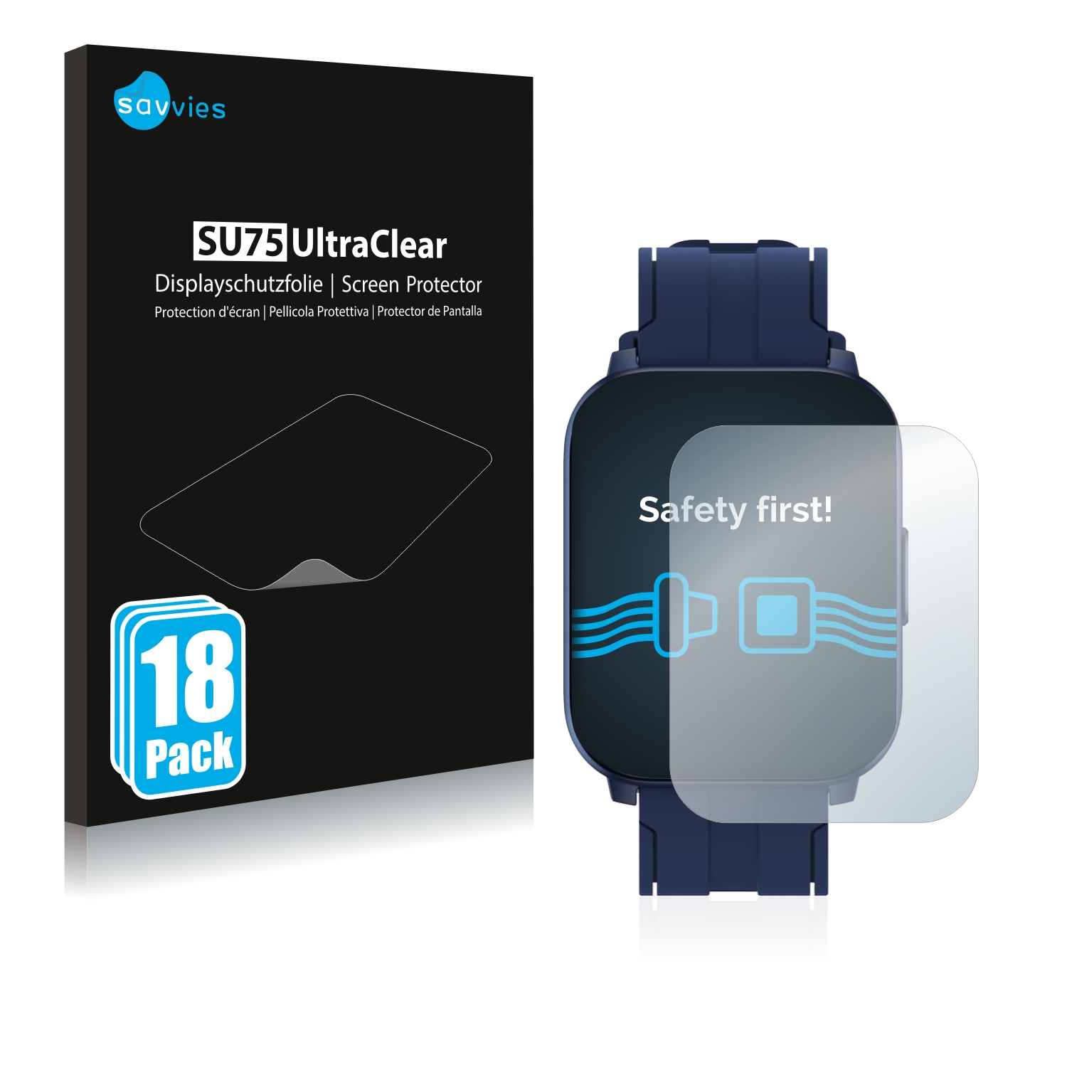 SAVVIES 18x klare TechLife Schutzfolie(für SZ100) realme Watch