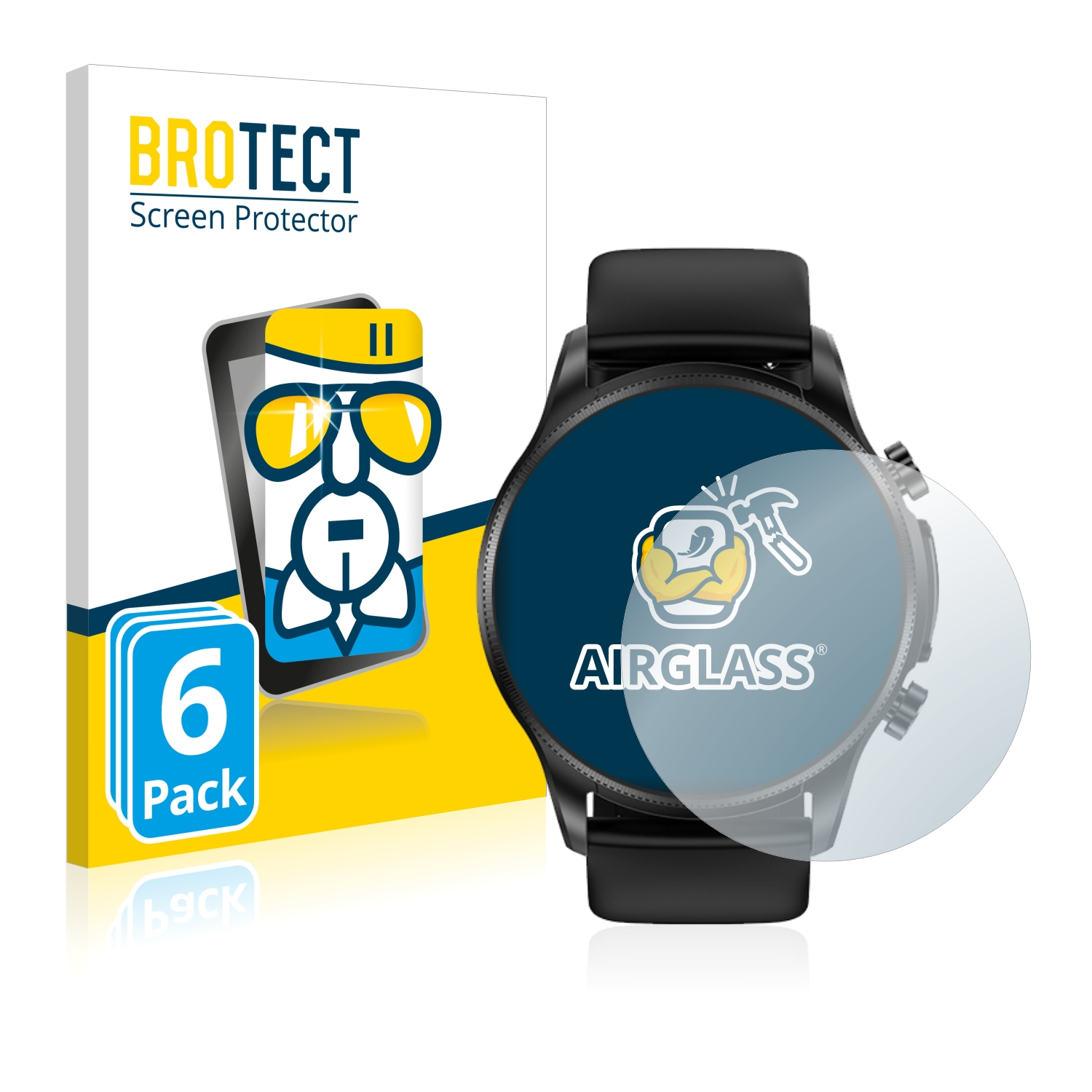 BROTECT 6x Airglass klare Smartwatch) Cardiac Schutzfolie(für Ruijie
