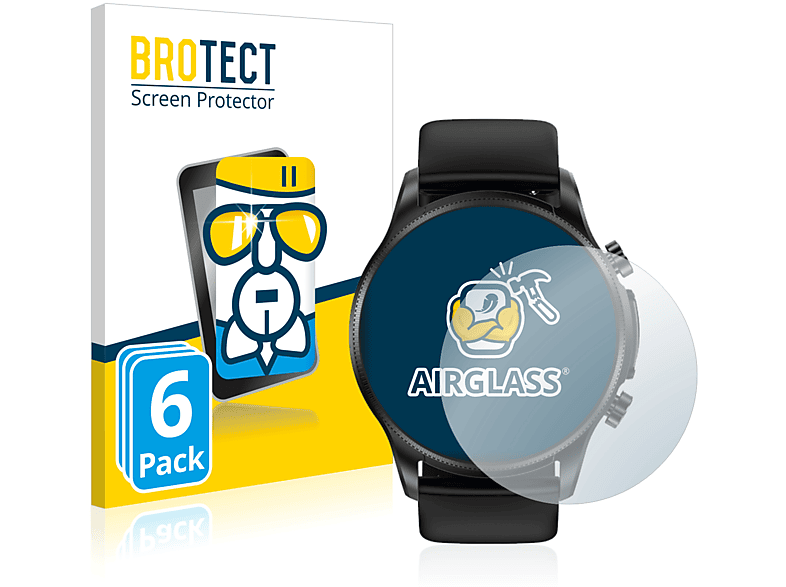 BROTECT 6x Airglass klare Schutzfolie(für Ruijie Cardiac Smartwatch)