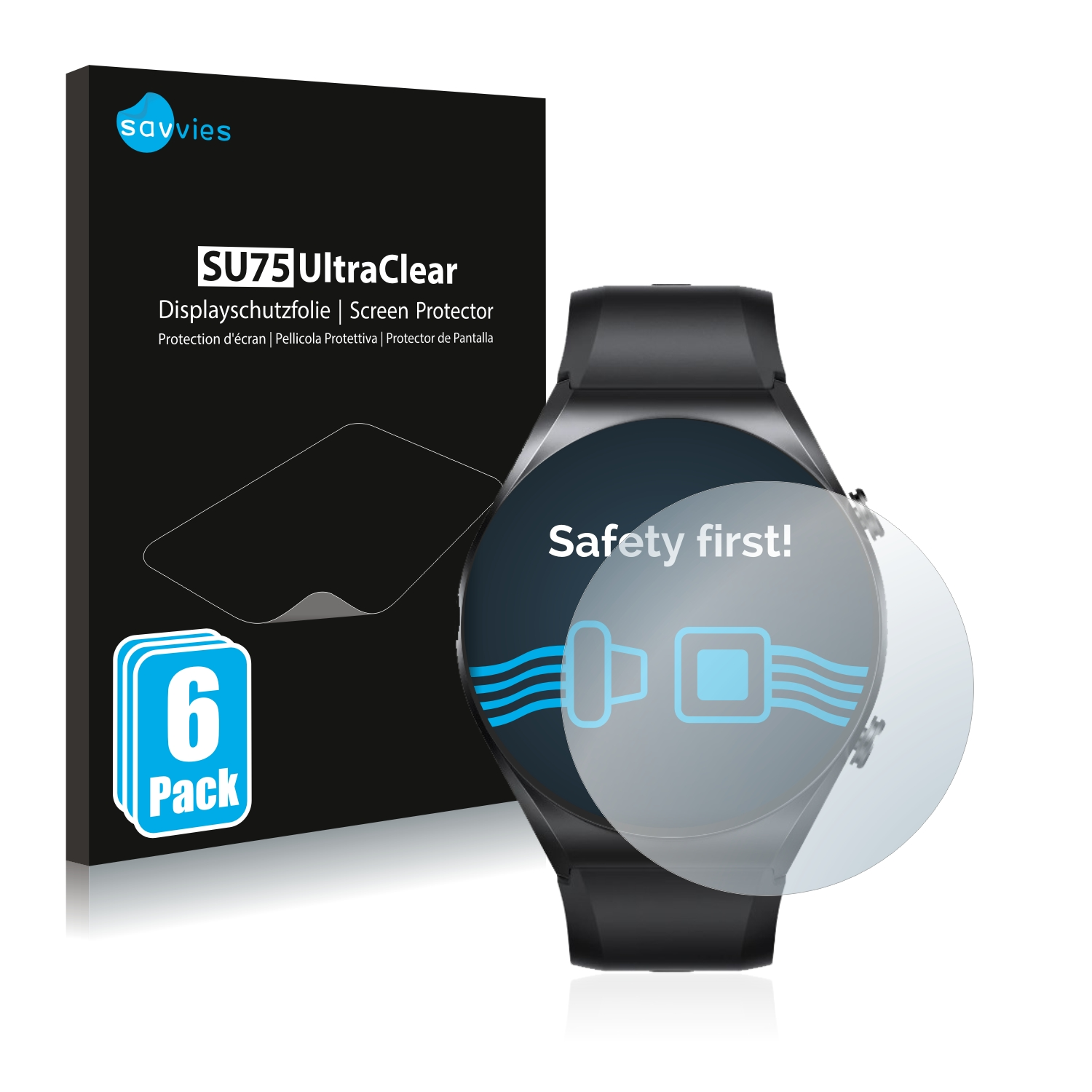 SAVVIES 6x klare Schutzfolie(für Xiaomi S1 Strap) Watch