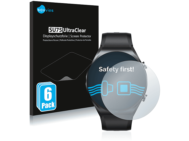 SAVVIES 6x klare Schutzfolie(für Xiaomi Watch S1 Strap)