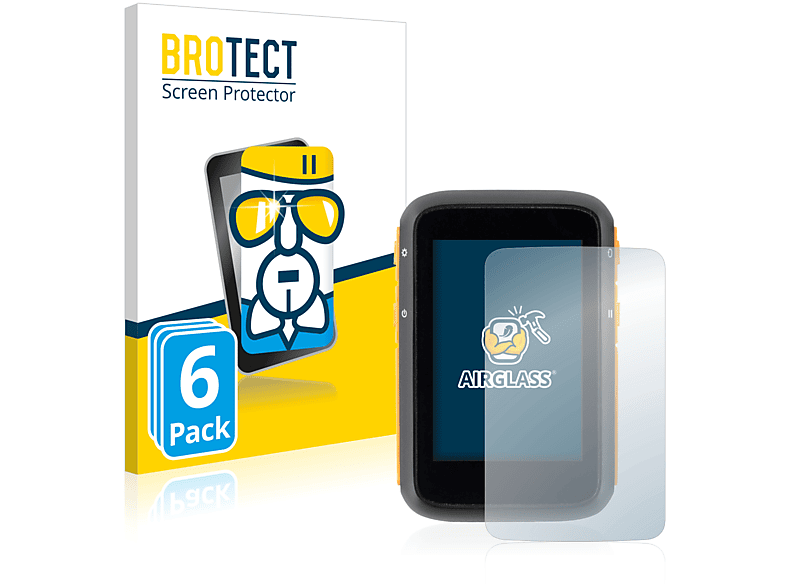 BROTECT 6x Airglass klare Schutzfolie(für provelo GPS-Fahrradcomputer)