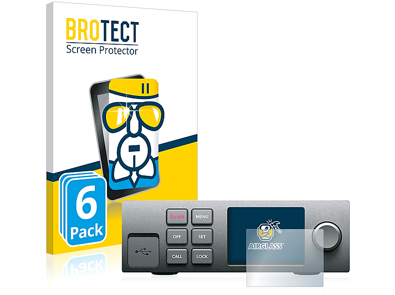 BROTECT 6x Airglass klare Design Presenter Schutzfolie(für 4K) Web Blackmagic