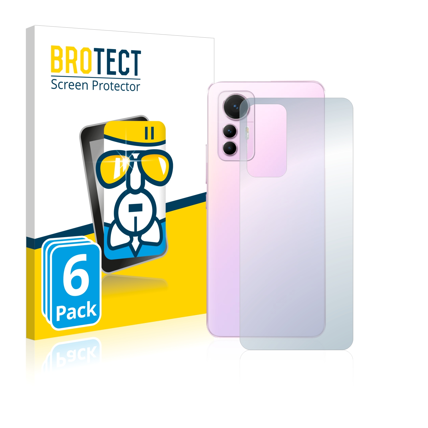 BROTECT 6x Airglass Xiaomi 12 Lite) Schutzfolie(für klare