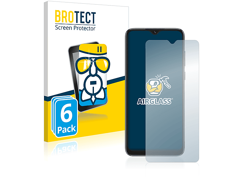 BROTECT 6x Airglass klare Schutzfolie(für Blackview A55)