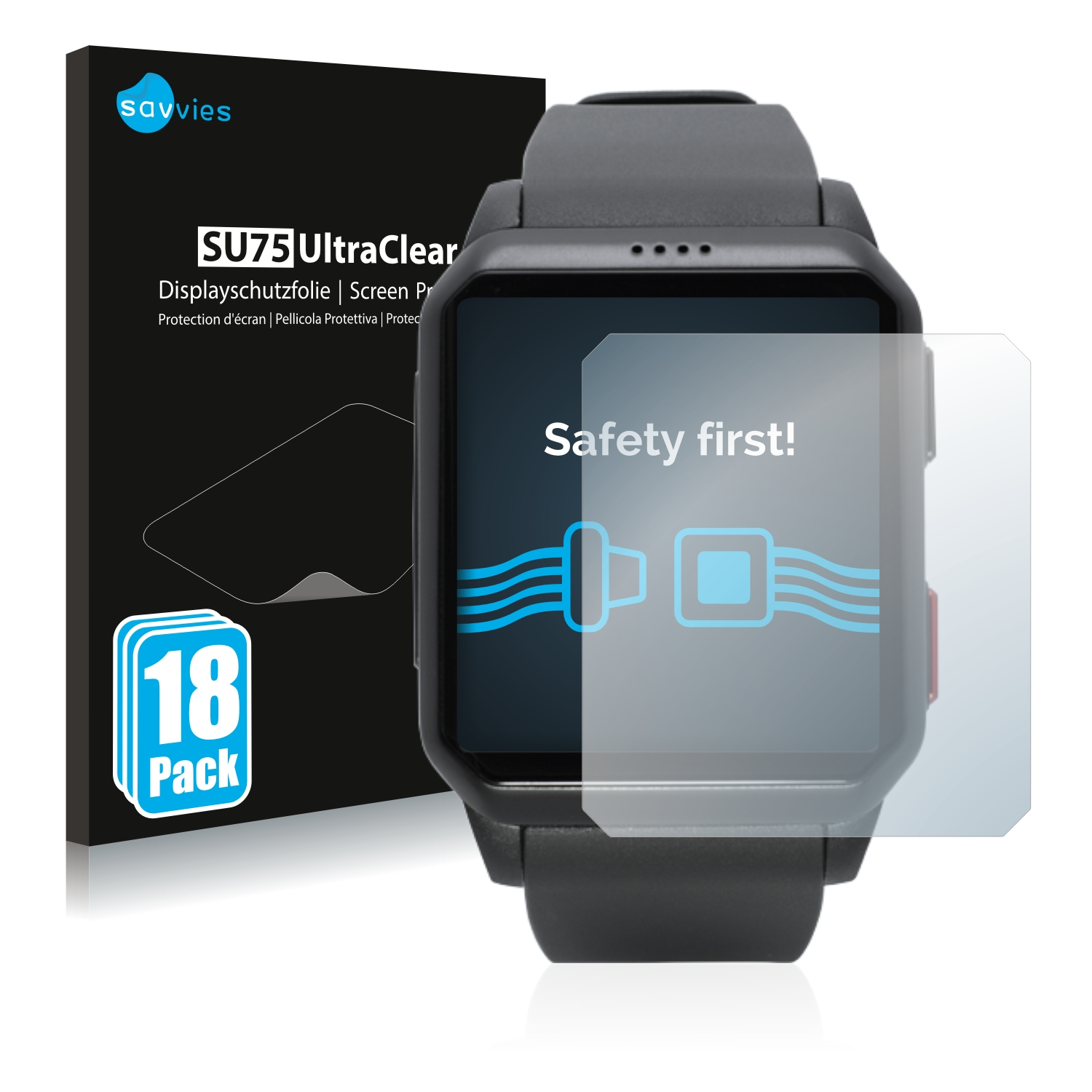 Schutzfolie(für SAVVIES Motion) 18x Smartwatcher klare