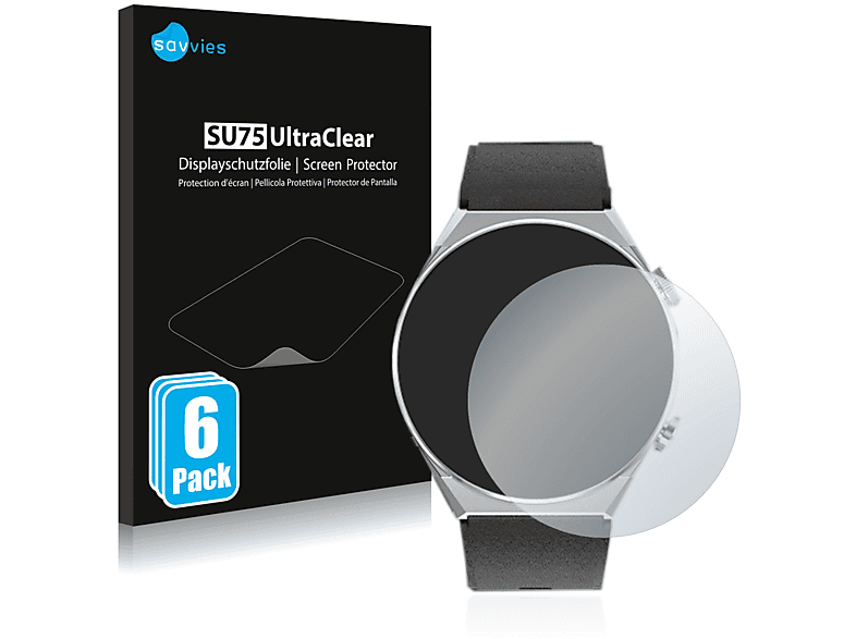 SAVVIES 6x klare Schutzfolie(für LIGE DT3 Pro Max) | Smartwatch Schutzfolien & Gläser