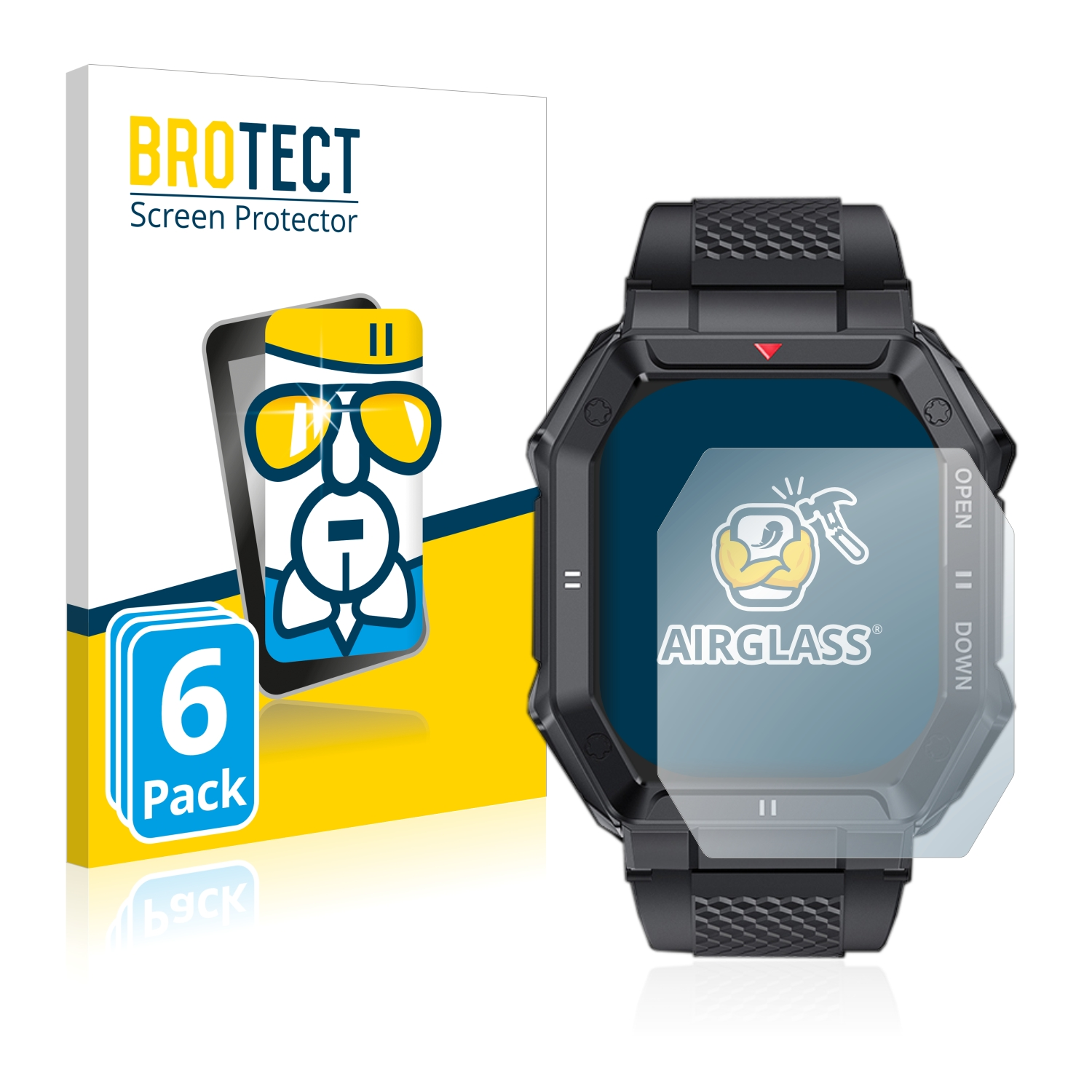 BROTECT 6x klare Airglass K55) Schutzfolie(für Gainbang