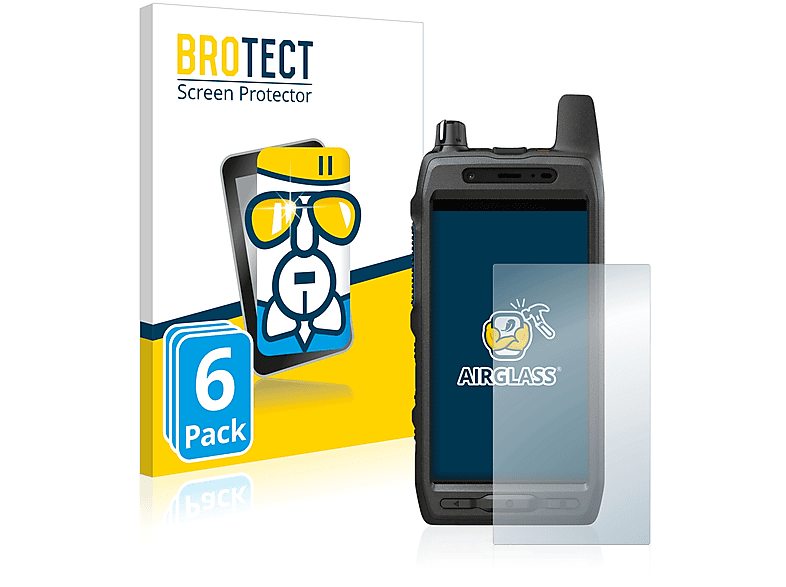 BROTECT 6x Airglass klare Schutzfolie(für Motorola Evolve HK2157)
