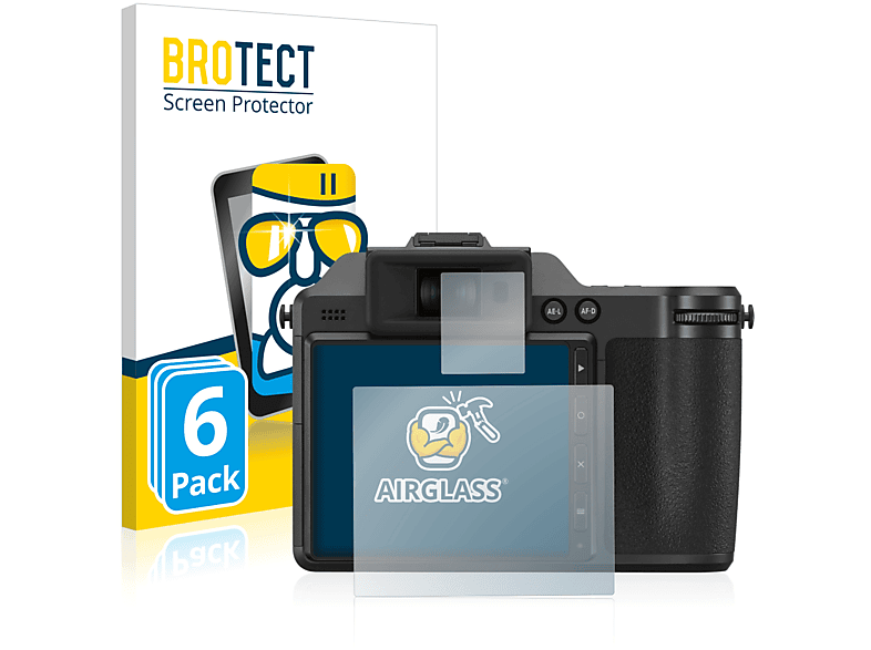 BROTECT 6x Airglass klare Schutzfolie(für Fujifilm X-H2)