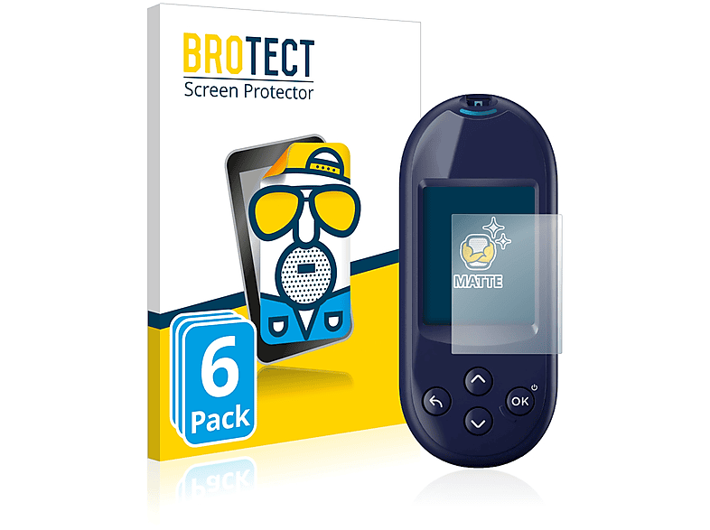 BROTECT 6x matte Schutzfolie(für LifeScan OneTouch Ultra Plus Reflect)