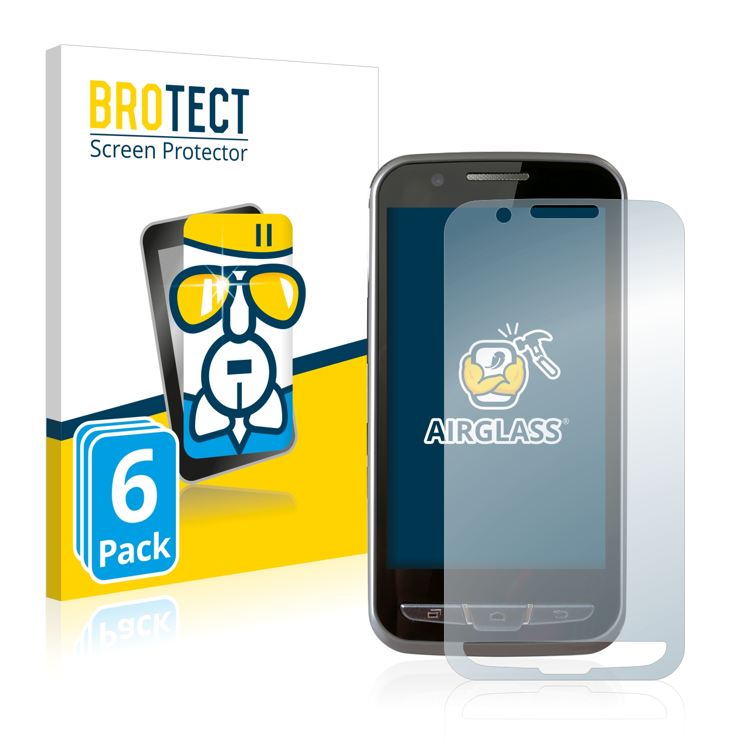 6x BROTECT Airglass Schutzfolie(für PM70) Mobile klare Point