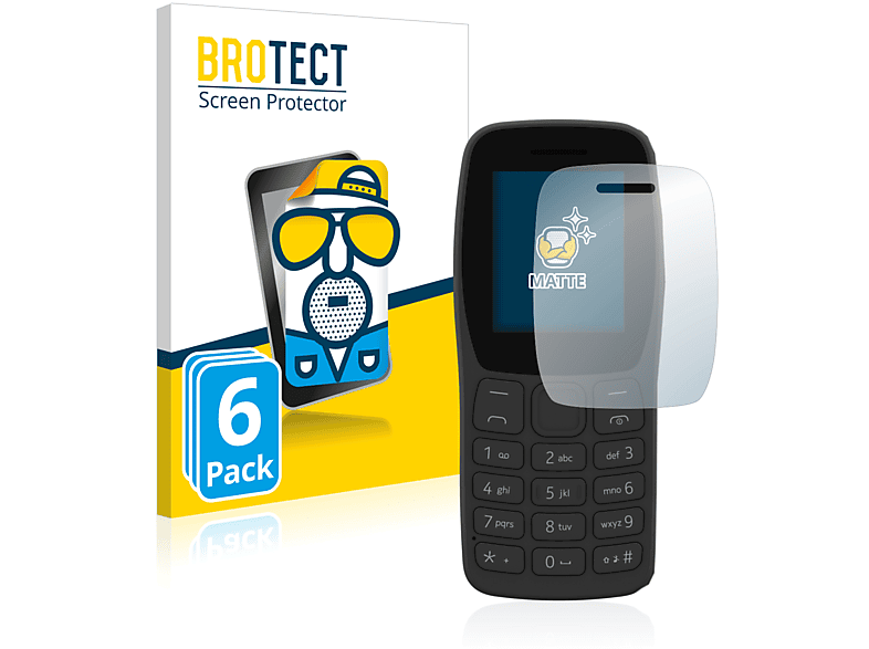 BROTECT 6x matte Schutzfolie(für Nokia 2022) 105