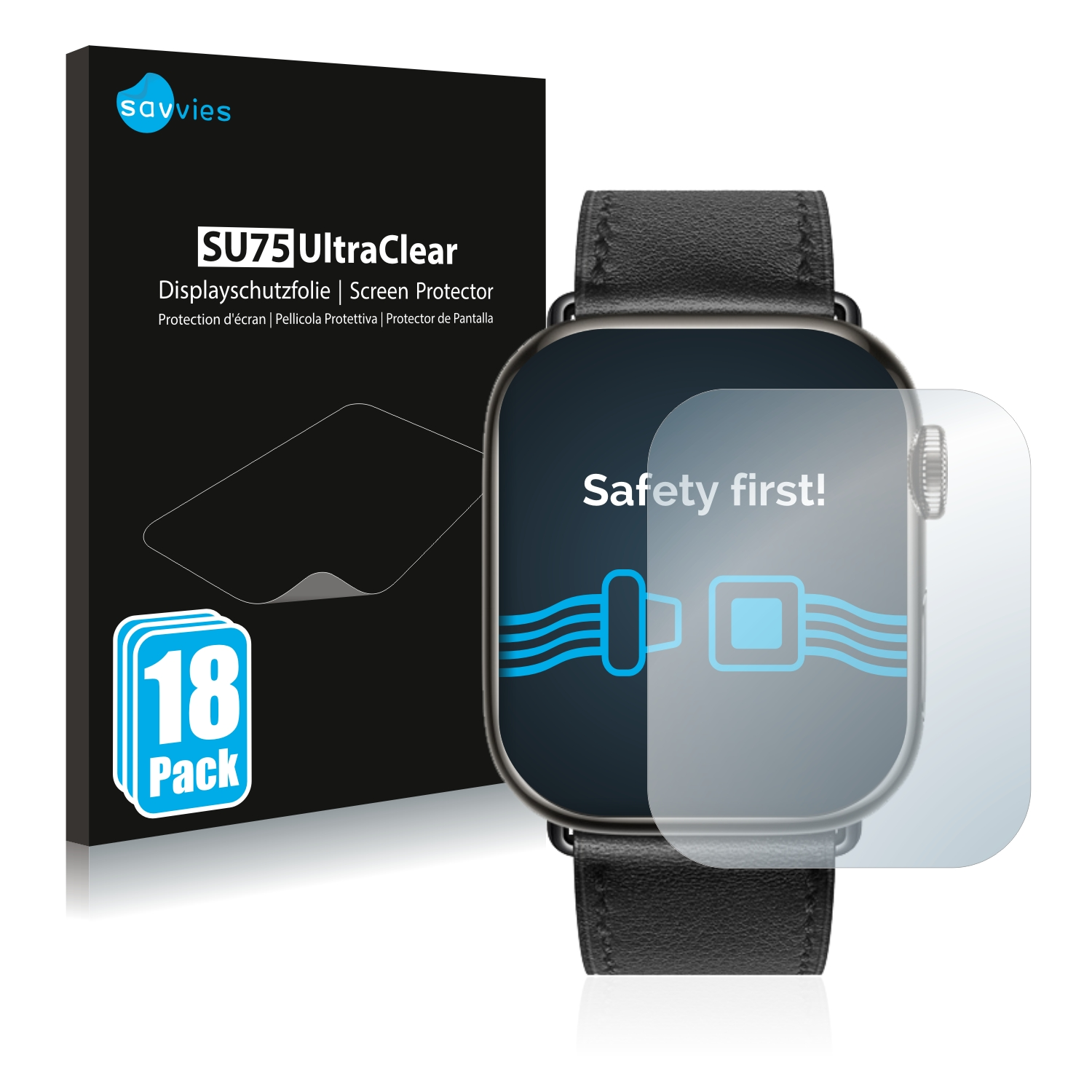 SAVVIES 18x klare Schutzfolie(für Watch mm)) (41 Hermès Apple