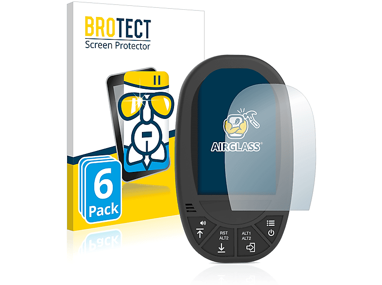 BROTECT 6x Airglass klare Schutzfolie(für Flymaster GPS LS)