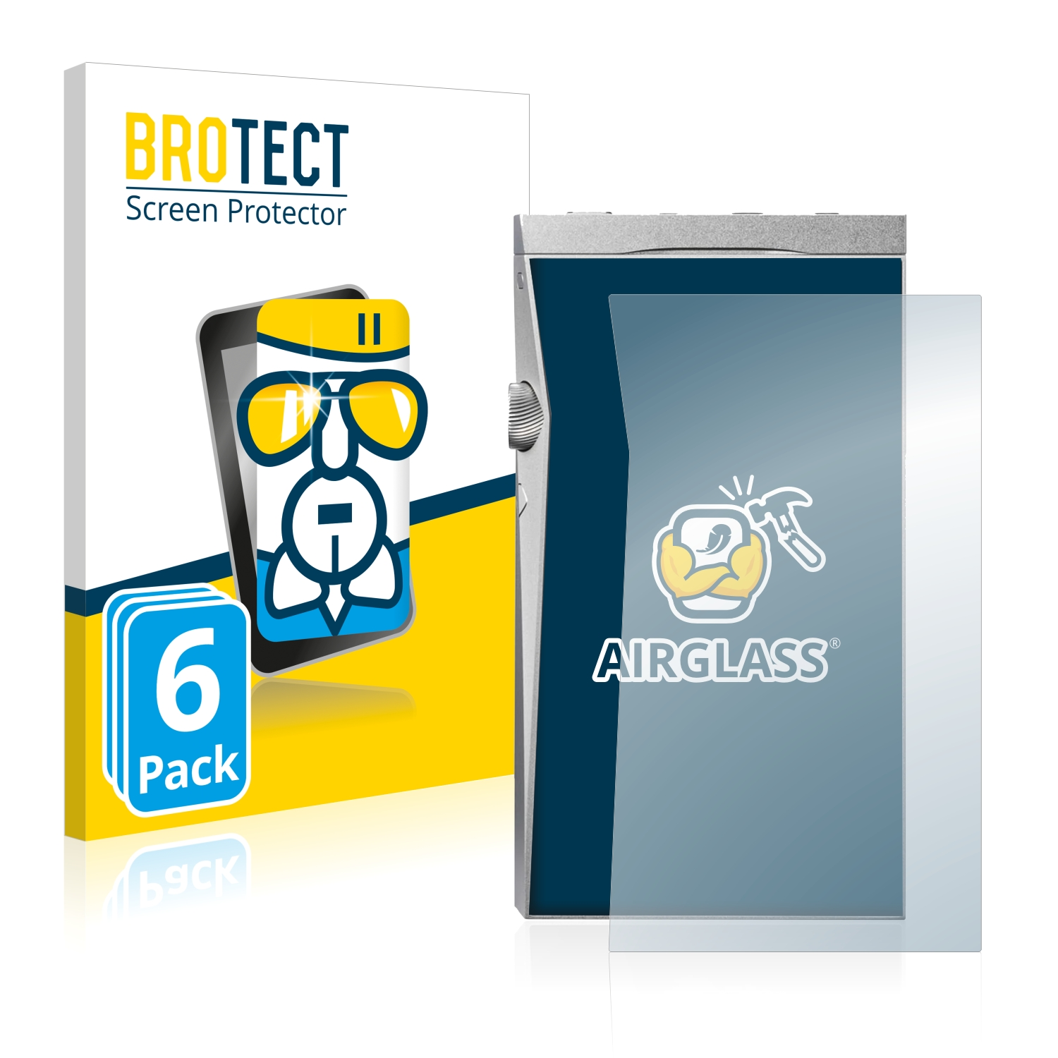 BROTECT 6x Airglass SE180 Astell&Kern klare (Rückseite)) A&futura Schutzfolie(für