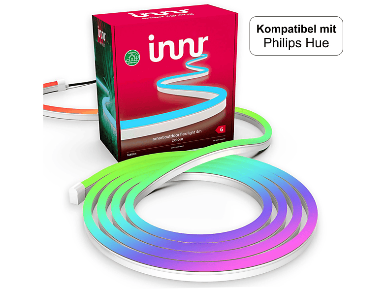 INNR Zigbee RGB Strip, Stripe C LED + Flex Hue 4M, mit Outdoor Philips Alexa, 142 & 1800K-6500K white Kompatibel OFL