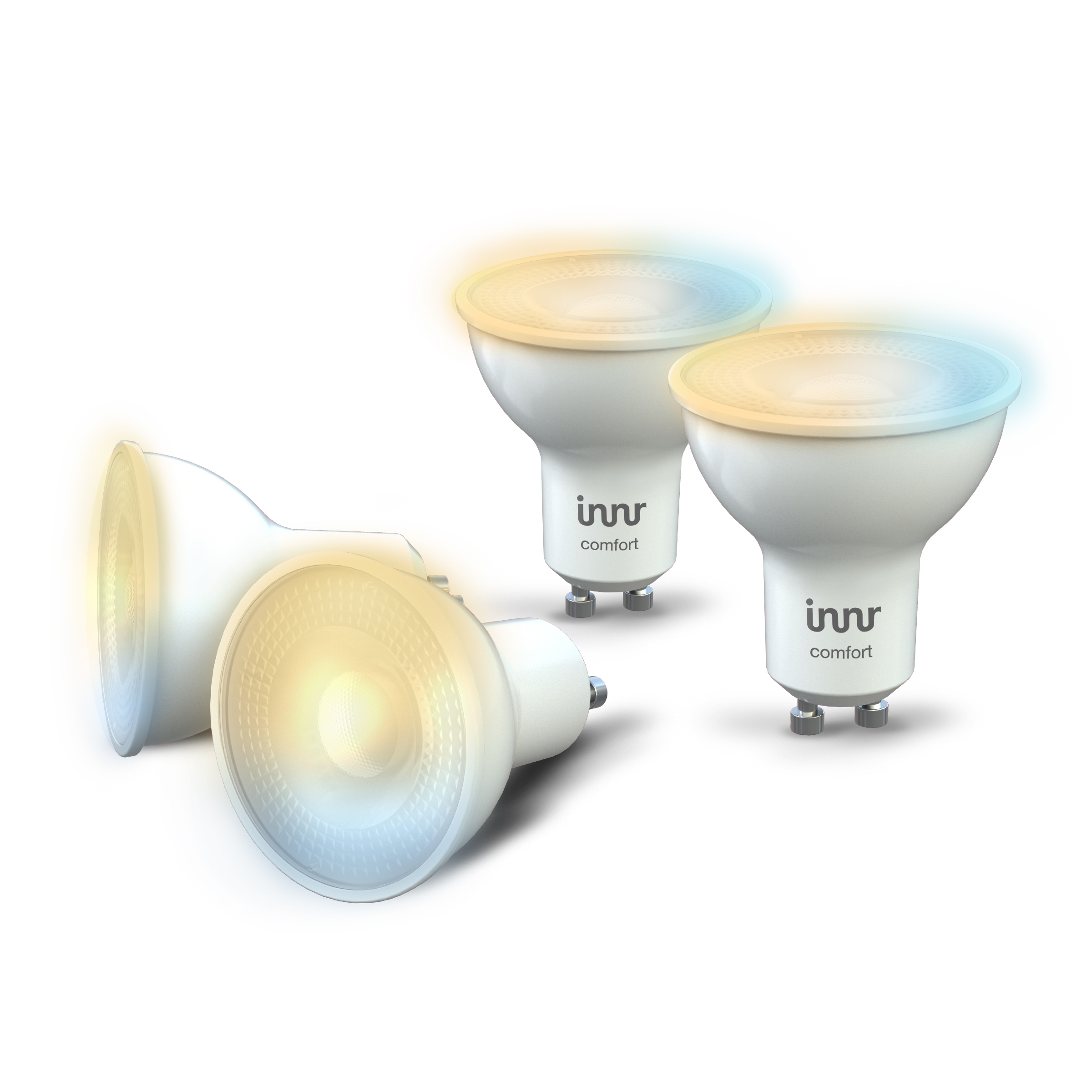 Zigbee Hue LED 4-Pack, Alexa, Philips Lampe mit Tunable/Comfort GU10 RS LED, & T-4 227 Kompatibel Smart INNR lamp Tunable,