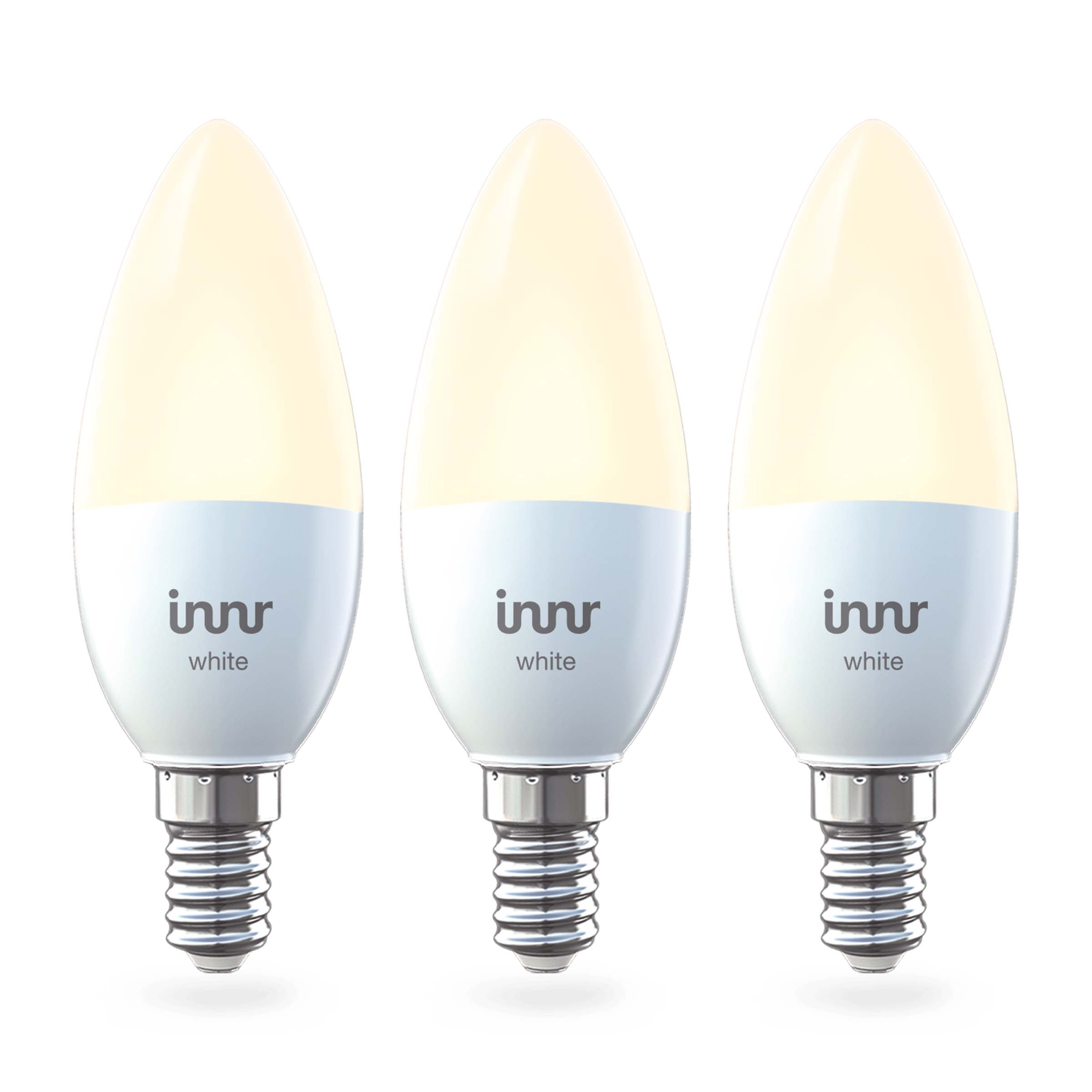 INNR Zigbee E14 lamp RB LED, Hue 3-Pack, & 245-3 Smart White Warm Philips Kompatibel Alexa, White, mit Lampe LED