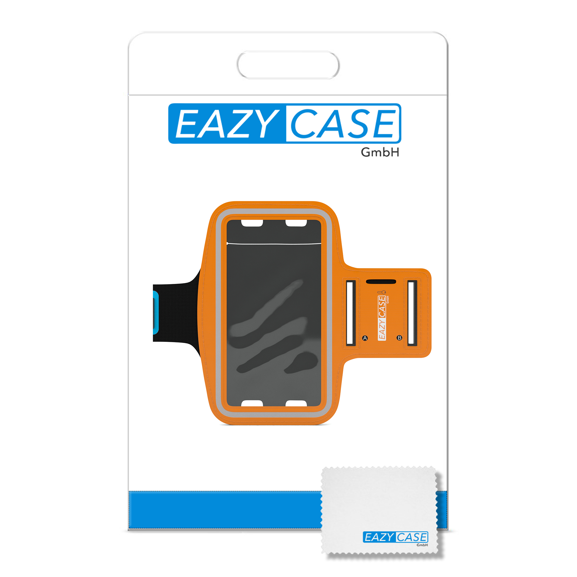 EAZY CASE mm, / Joggingarmband, 147 Displaygröße bis max. Orange x 5.5\