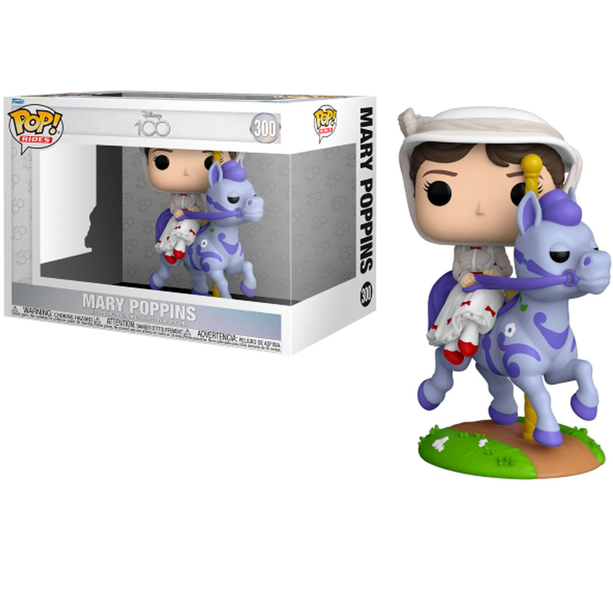 Figurka Mary Poppins na koniu z karuzeli, w pudełku.