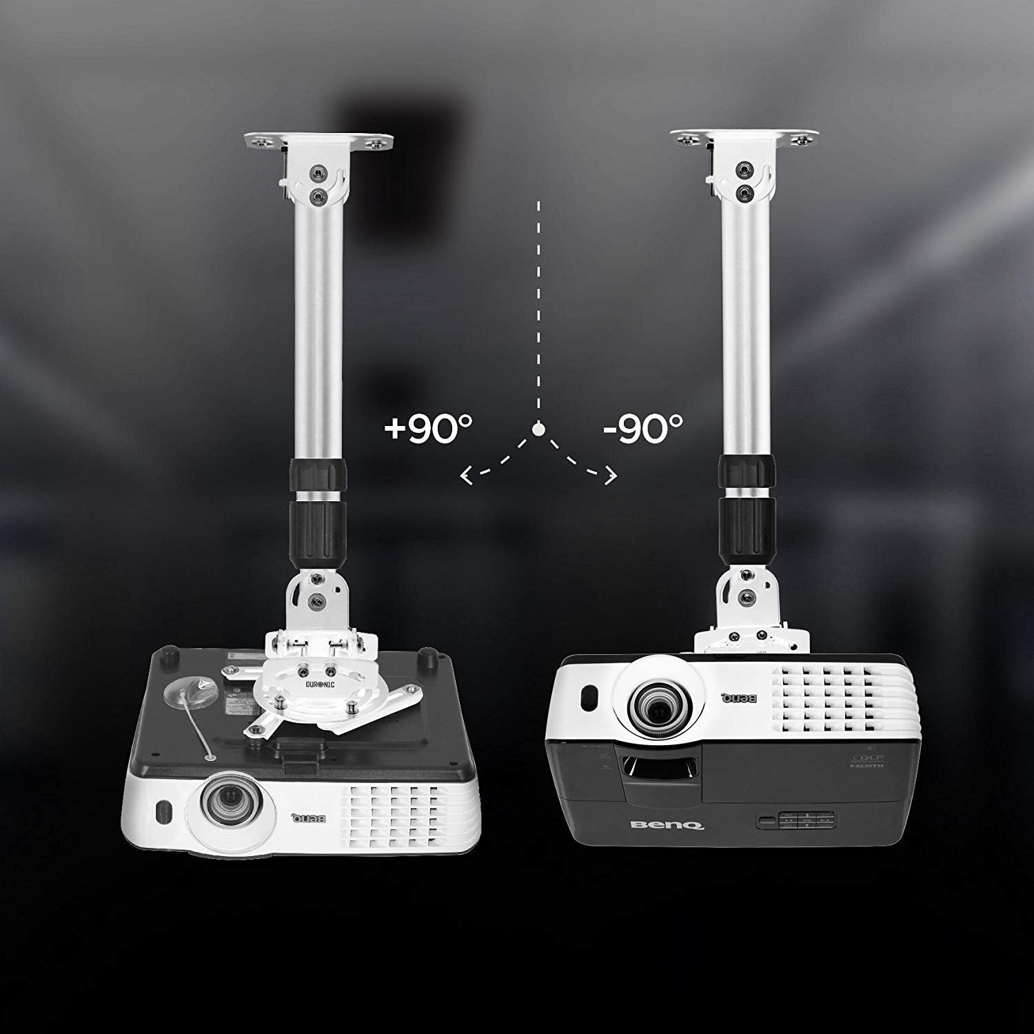 DURONIC kg PB06XL Halterung schwenkbar Projektor Beamerhalterung Traglast | und Universal | Deckenhalterung Beamer | 13 dreh