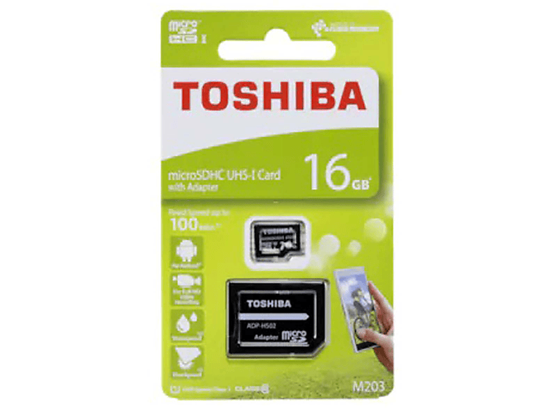 TOSHIBA 41094, Micro-SDHC Speicherkarte, 16 GB, 100 Mbit/s