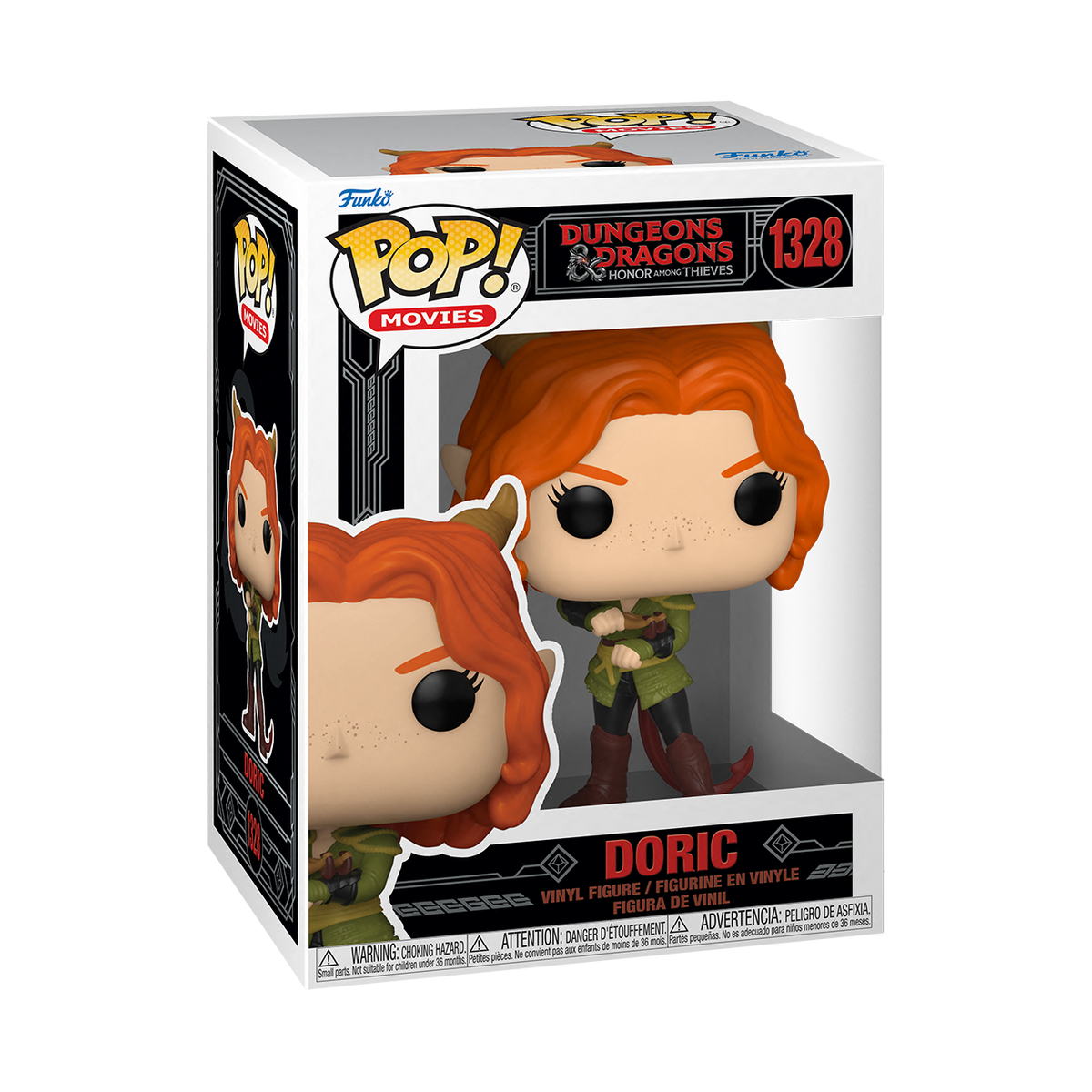 Figura Funko Pop Doric de Dungeons & Dragons en caja, con detalles en la caja.