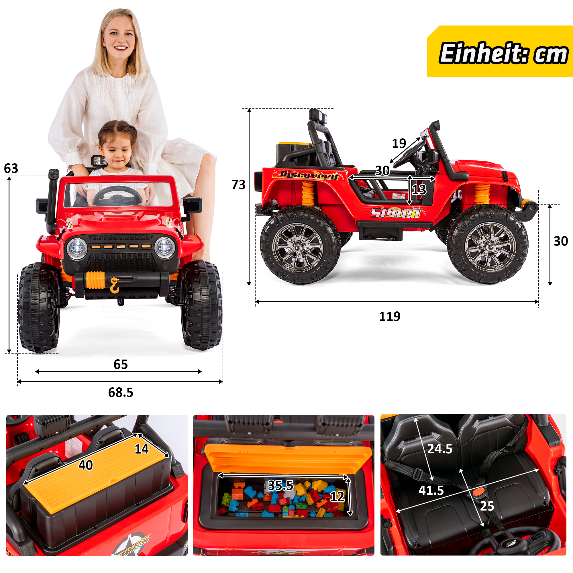MERAX Elektro-Kinderauto Kinderfahrzeug