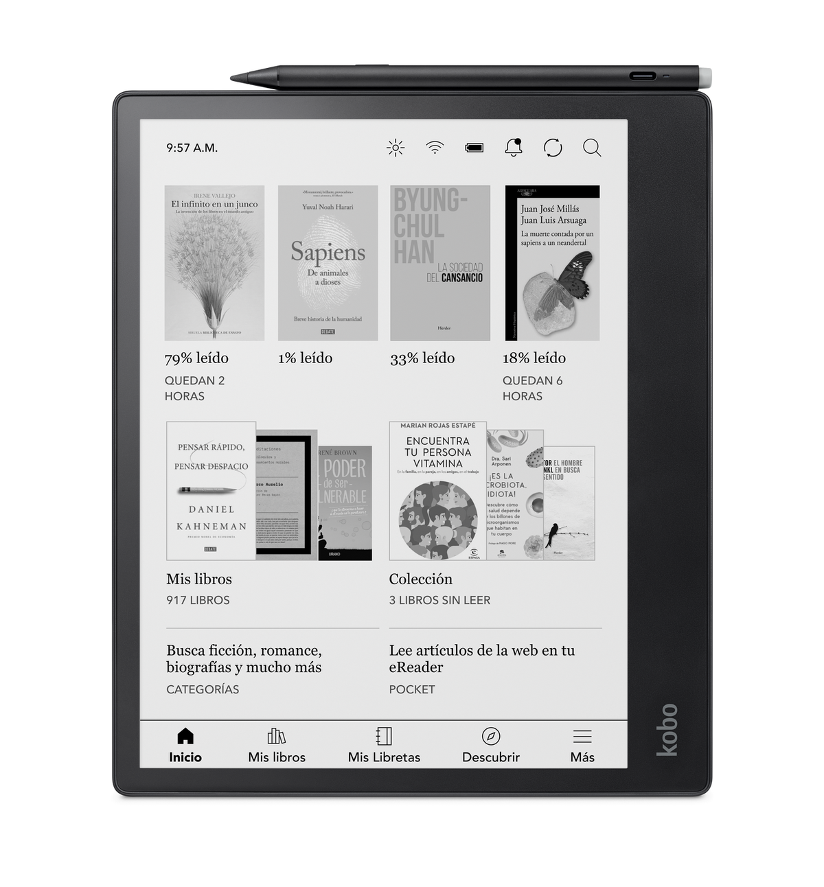 eBook-Reader Schwarz KOBO GB N605-KU-BK-K-BU 32