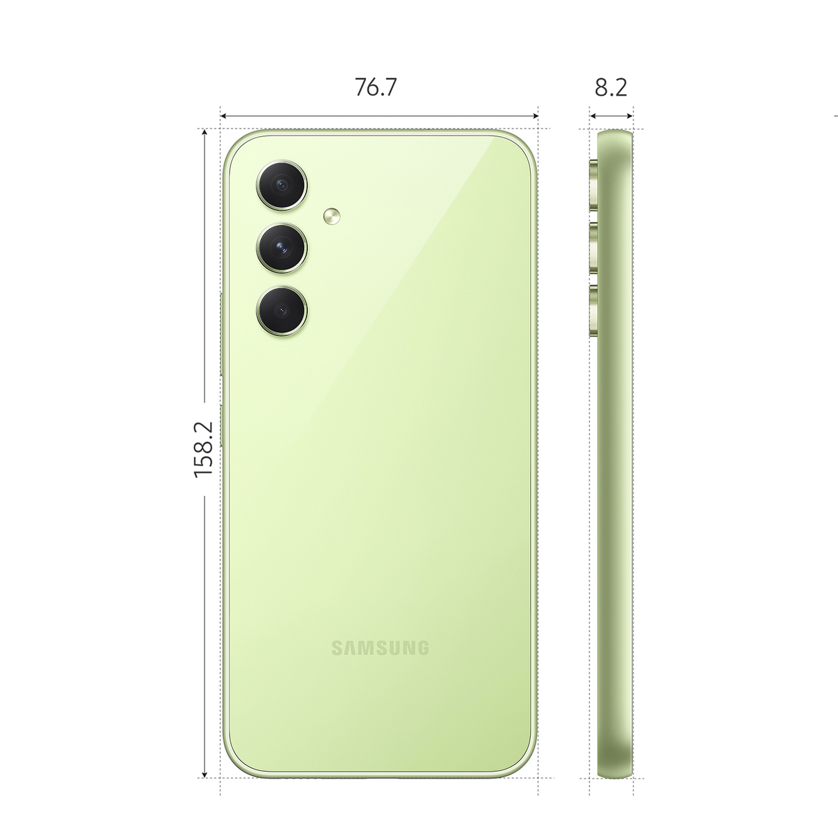 SAMSUNG Galaxy A54 6,4Zoll 5G 256GB GB 16,31cm 256 Awesome Lime SIM Dual 8GB Limette
