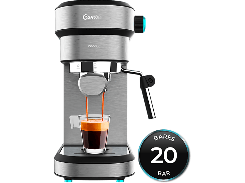 CECOTEC 01624 Siebträgermaschine, Kaffeehalbautomat Schwarz