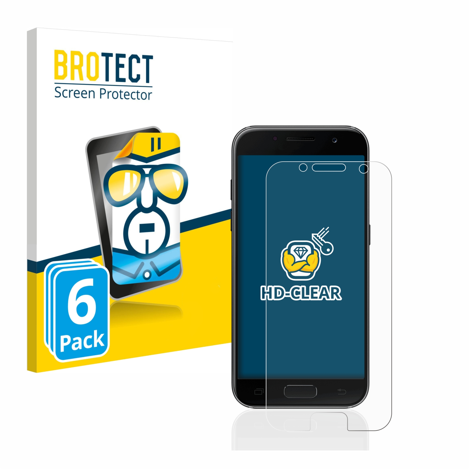 BROTECT 6x klare Schutzfolie(für Samsung Galaxy A3 2017)