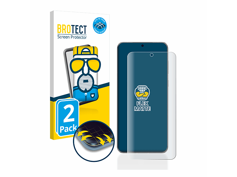 BROTECT 2x Flex matt Full-Cover 3D Curved Schutzfolie(für Huawei P60) | Displayschutzfolien & Gläser