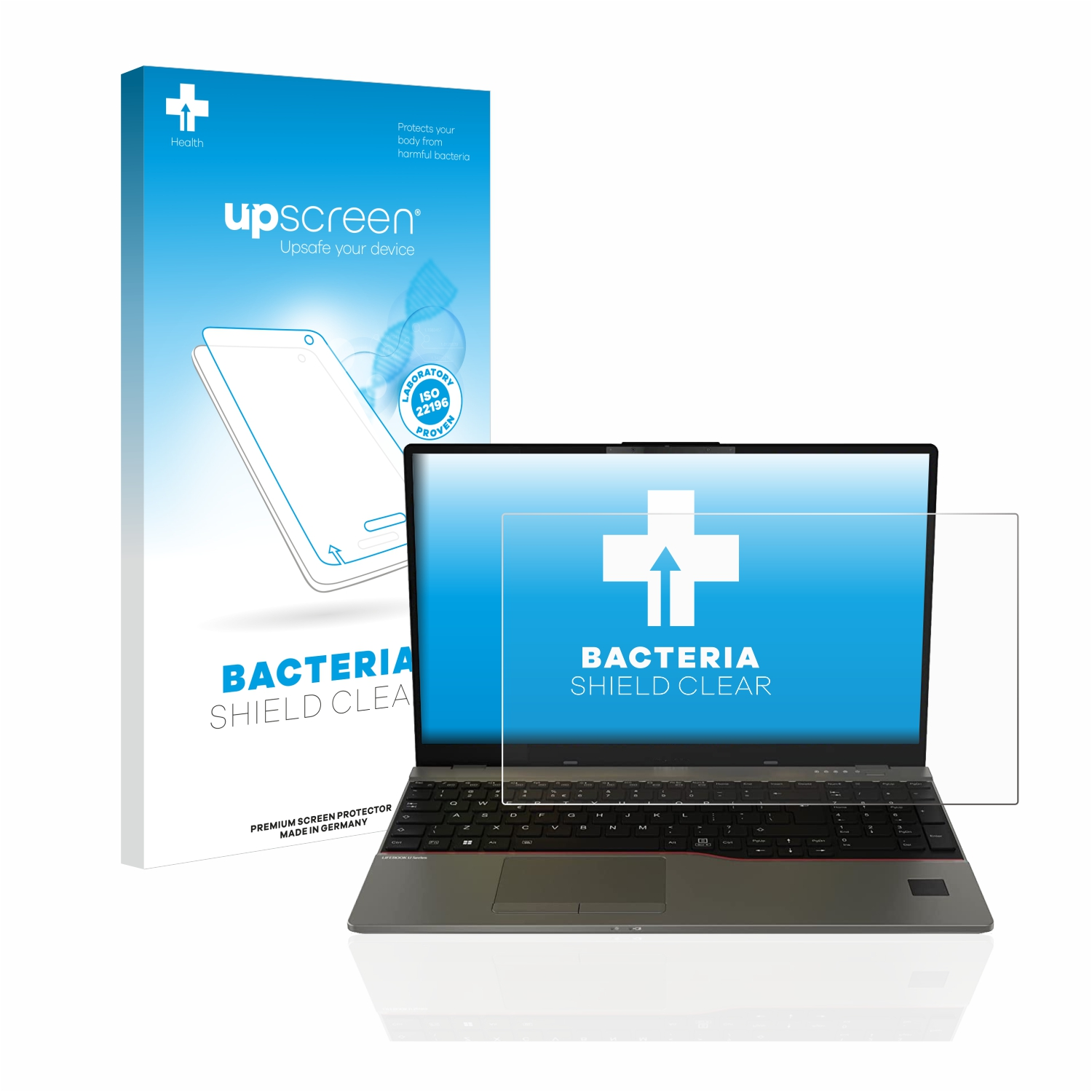 UPSCREEN antibakteriell klare Schutzfolie(für Lifebook Fujitsu U7512)
