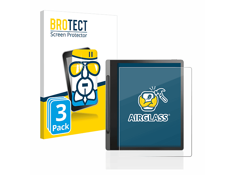 BROTECT 3x Airglass klare Schutzfolie(für Lenovo Smart Paper)