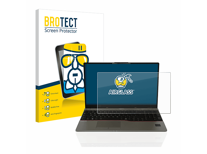 BROTECT Airglass klare Schutzfolie(für U7512) Lifebook Fujitsu