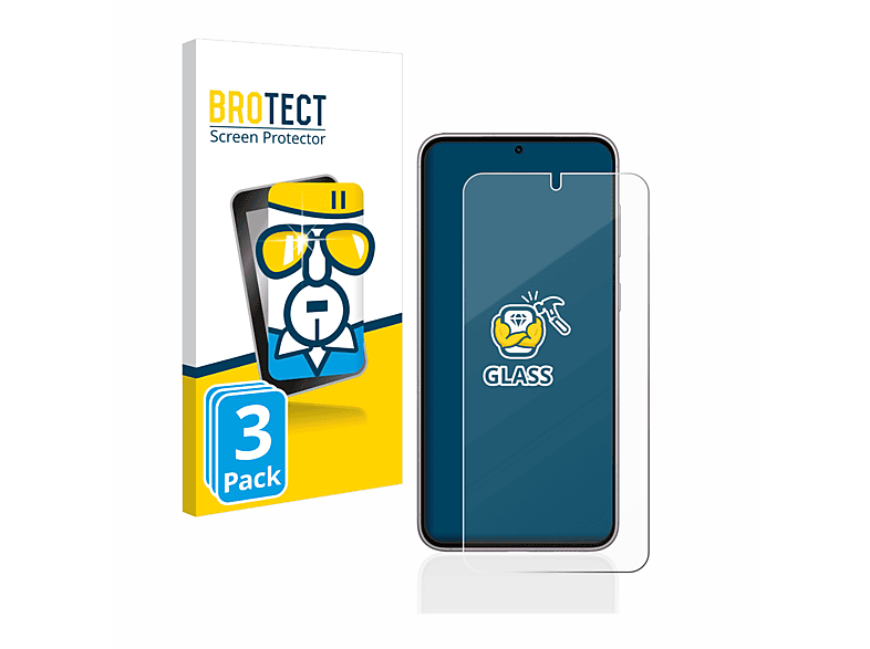 BROTECT 3x 9H klares Schutzglas(für Samsung Galaxy S23 Enterprise Edition)