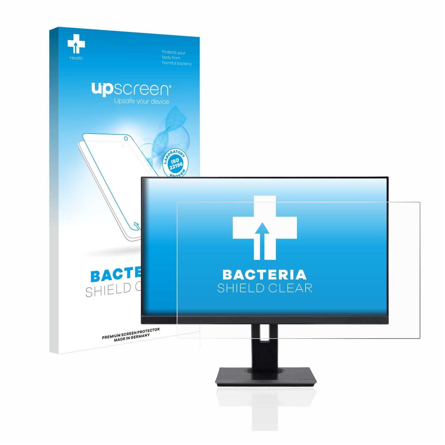 UPSCREEN antibakteriell Acer B247Y bmiprzx) klare Schutzfolie(für