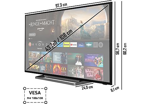 TOSHIBA 43UF3D63DA Fire TV (Flat, 43 Zoll / 108 cm, UHD 4K, SMART TV) |  MediaMarkt