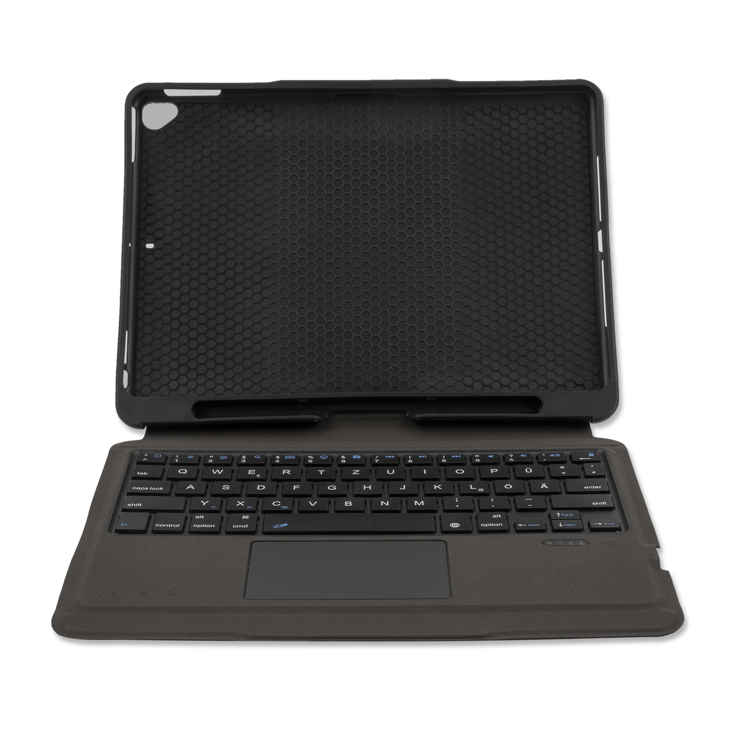 4SMARTS Solid QWERTZ Tastaturhülle iPad Schwarz | für Apple Tastatur-Hülle 8th, 9th Flip (7th, Cover Gen.) Polyurethan 10.2 Polyurethan Thermoplastisches (PU) (TPU)