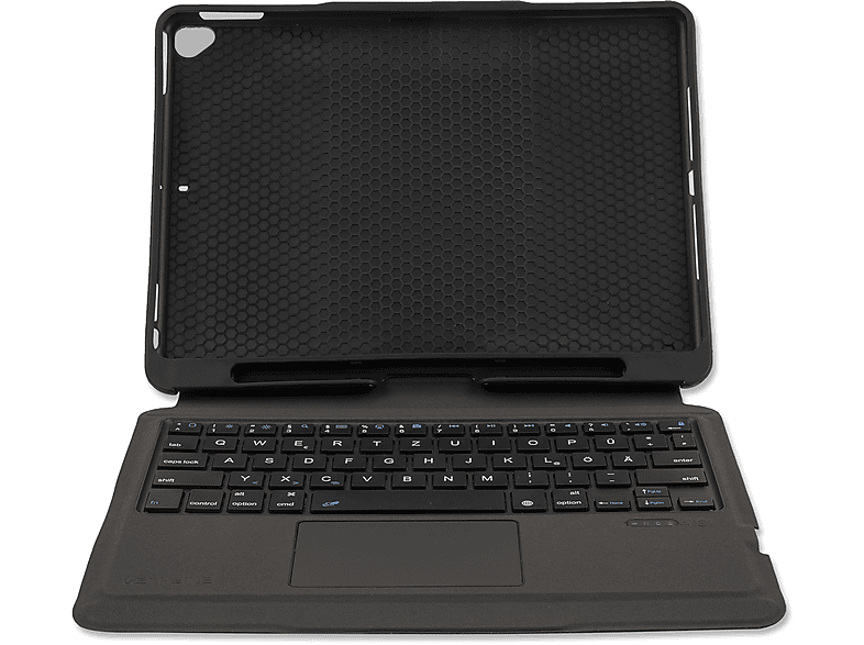 | Polyurethan 9th 10.2 Gen.) Polyurethan (7th, (PU) (TPU), Cover iPad QWERTZ Solid 4SMARTS Thermoplastisches Tastaturhülle Flip für Tastatur-Hülle Apple 8th, Schwarz