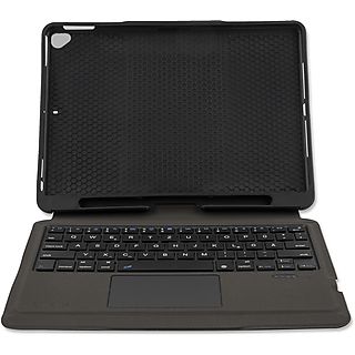 4SMARTS Solid QWERTZ Tastatur-Hülle Flip Cover für Apple Polyurethan (PU) | Thermoplastisches Polyurethan (TPU), Schwarz